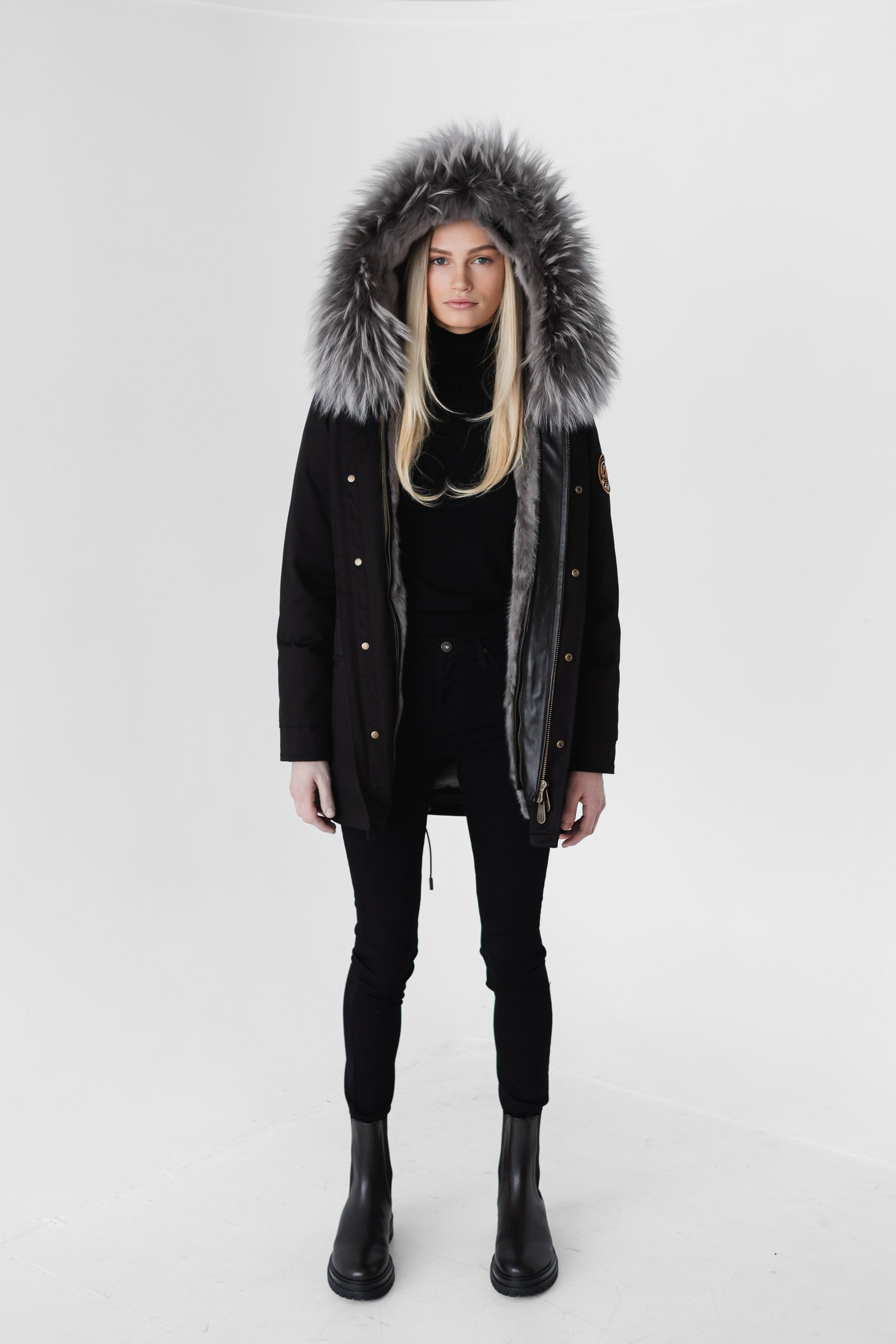 PAXTON Storm Mink Fur Down Parka - Luxury Winter Outerwear