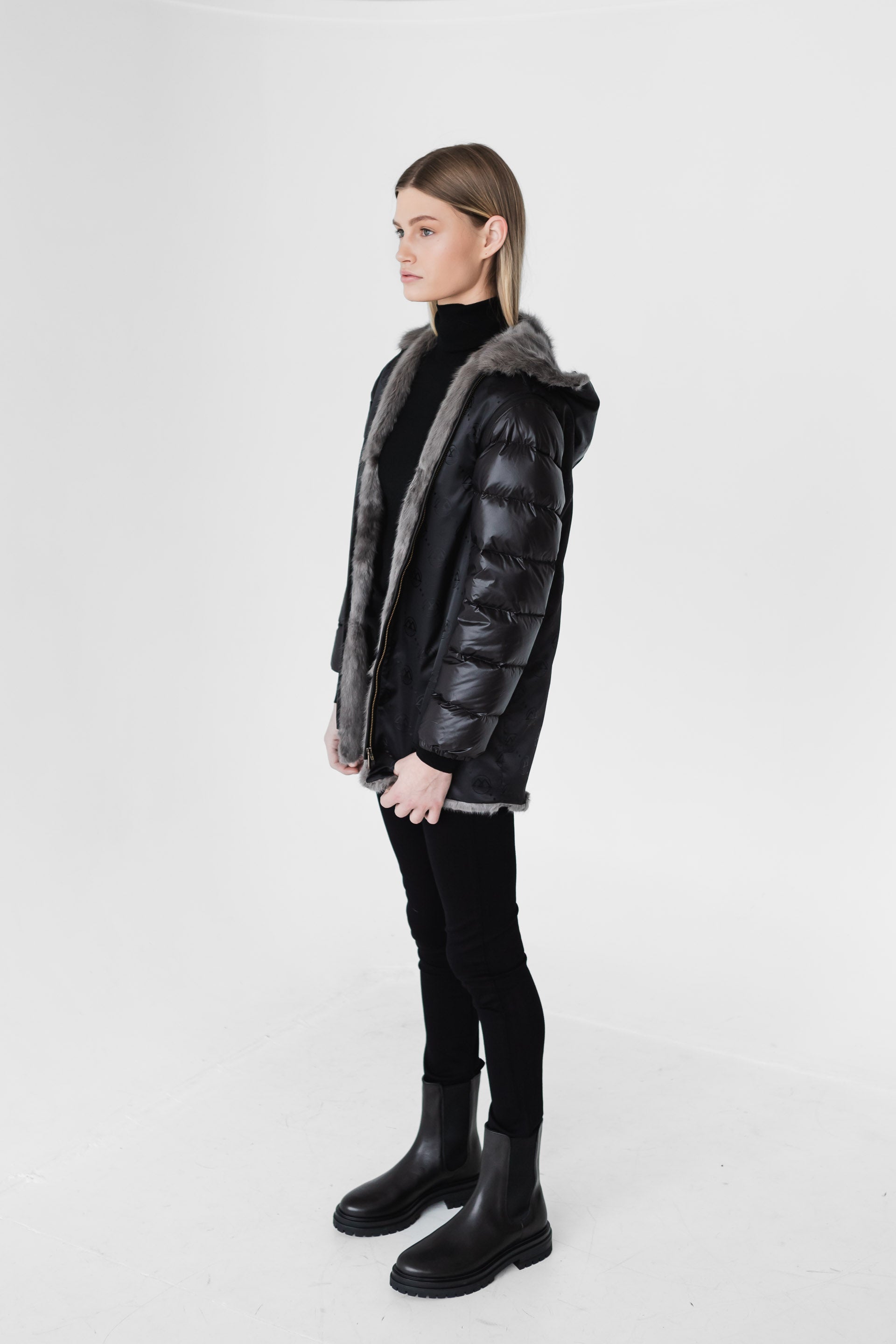 PAXTON Storm Mink Fur Down Parka - Luxury Winter Outerwear